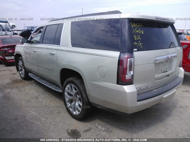 1GKS2GKC0GR270102 - 2016 GMC YUKON XL K1500 SLT GOLD photo 3