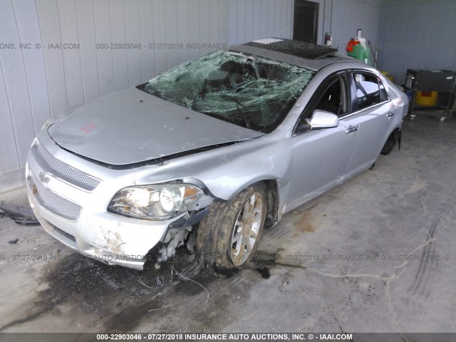1G1ZE5E12BF230400 - 2011 CHEVROLET MALIBU LTZ 银色 照片 2