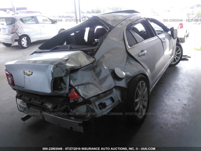1G1ZE5E12BF230400 - 2011 CHEVROLET MALIBU LTZ 银色 照片 4
