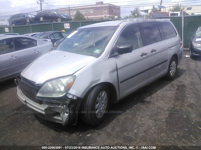 5FNRL38285B044018 - 2005 HONDA ODYSSEY LX SILVER photo 2