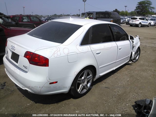 WAUDF78E38A115056 - 2008 AUDI A4 2.0T QUATTRO WHITE photo 4