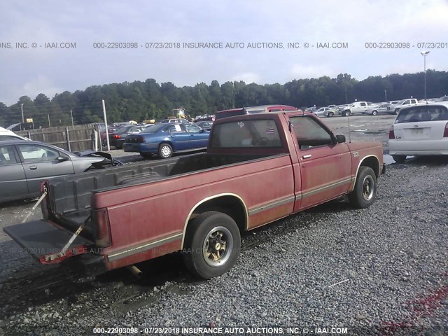 1GCBS14E2G2231284 - 1986 CHEVROLET S TRUCK S10 RED photo 4