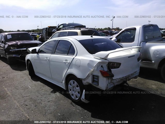 JA3AU16U68U035492 - 2008 MITSUBISHI LANCER DE WHITE photo 3