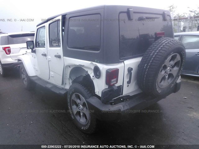 1C4BJWEG6JL815740 - 2018 JEEP WRANGLER UNLIMITE SAHARA WHITE photo 3