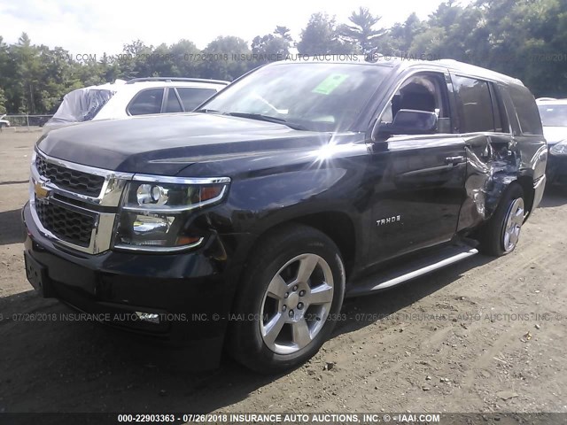 1GNSKBKC2GR442264 - 2016 CHEVROLET TAHOE K1500 LT BLACK photo 2