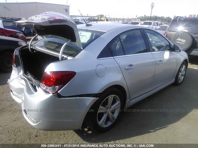 1G1PE5SB8E7166219 - 2014 CHEVROLET CRUZE LT SILVER photo 4