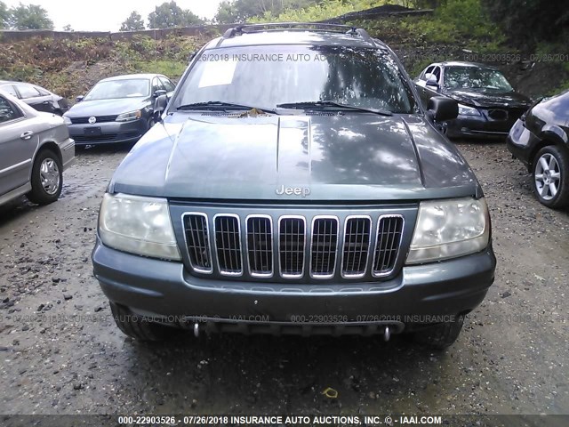 1J8GW68JX2C188937 - 2002 JEEP GRAND CHEROKEE OVERLAND GREEN photo 6