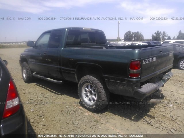 1B7HF13Z5XJ607257 - 1999 DODGE RAM 1500 GREEN photo 3