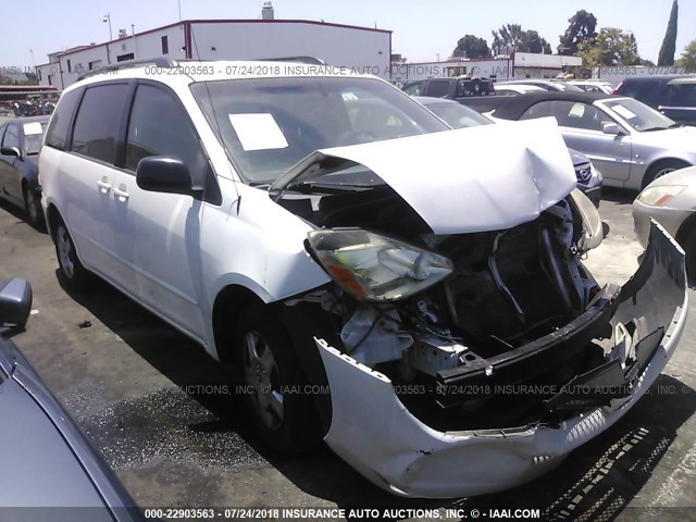 5TDZA23C85S354715 - 2005 TOYOTA SIENNA CE/LE WHITE photo 1