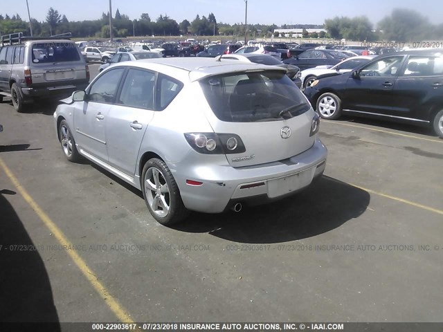 JM1BK343571692737 - 2007 MAZDA 3 HATCHBACK SILVER photo 3