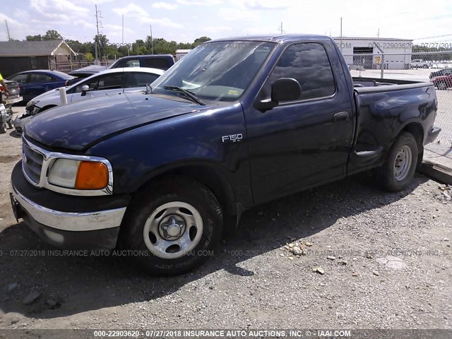 2FTRF07264CA12424 - 2004 FORD F-150 HERITAGE CLASSIC BLUE photo 2