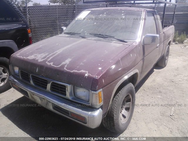 1N6SD16S3SC395477 - 1995 NISSAN TRUCK KING CAB XE RED photo 2