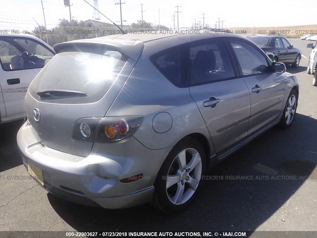 JM1BK343741213519 - 2004 MAZDA 3 HATCHBACK GRAY photo 4