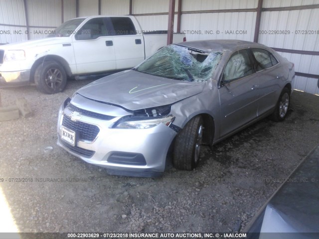 1G11C5SL2FF169130 - 2015 CHEVROLET MALIBU 1LT ვერცხლისფერი ფოტო 2