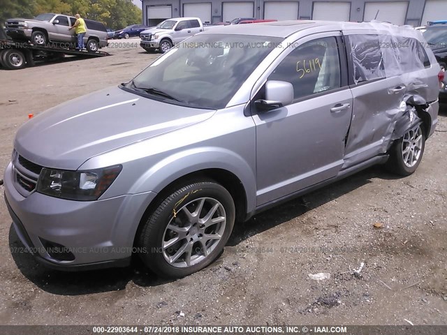 3C4PDDEG5FT579238 - 2015 DODGE JOURNEY R/T GRAY photo 2