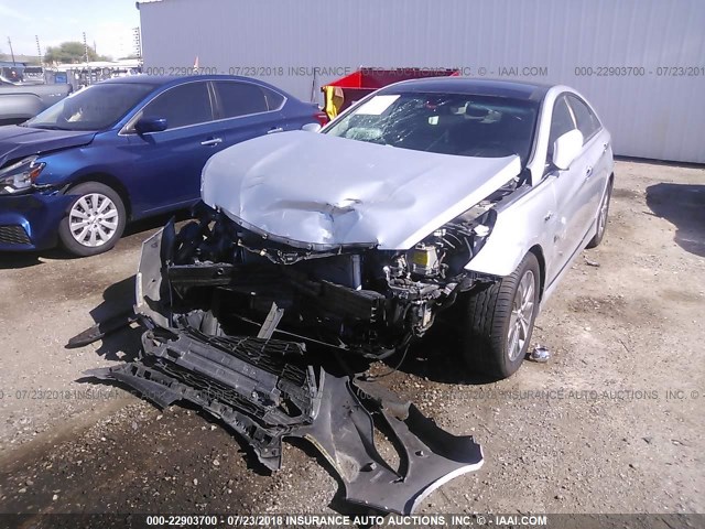 KMHEC4A49DA084367 - 2013 HYUNDAI SONATA HYBRID SILVER photo 6