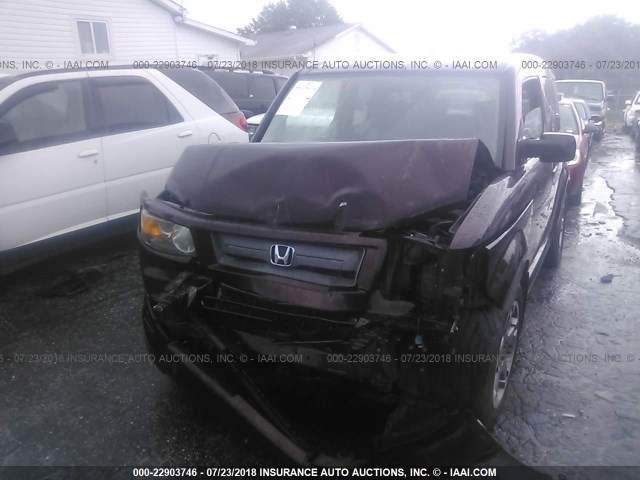 5J6YH18927L011458 - 2007 HONDA ELEMENT SC BURGUNDY photo 2