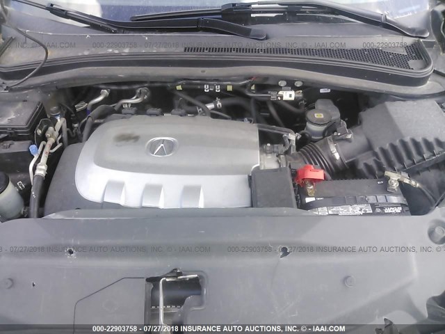 2HNYD2H35DH517405 - 2013 ACURA MDX TECHNOLOGY GRAY photo 10