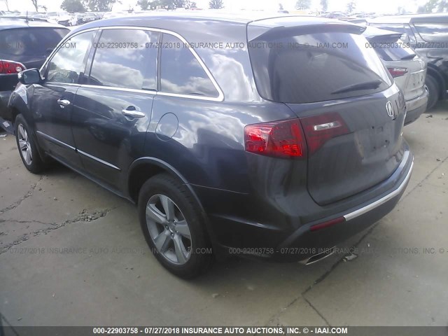 2HNYD2H35DH517405 - 2013 ACURA MDX TECHNOLOGY GRAY photo 3