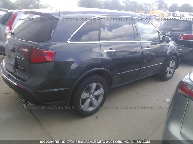 2HNYD2H35DH517405 - 2013 ACURA MDX TECHNOLOGY GRAY photo 4