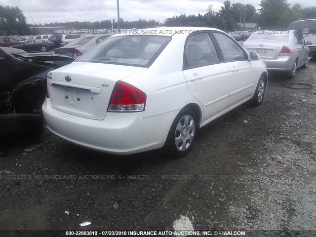 KNAFE122885524430 - 2008 KIA SPECTRA EX/LX/SX WHITE photo 4