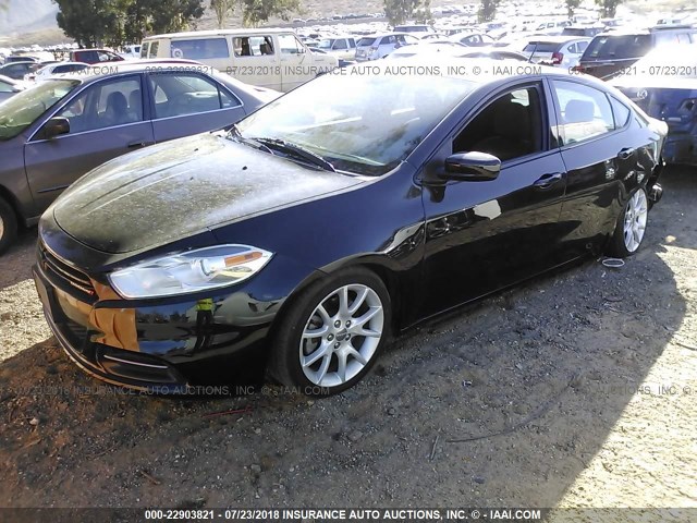 1C3CDFBH9DD240321 - 2013 DODGE DART SXT BLACK photo 2