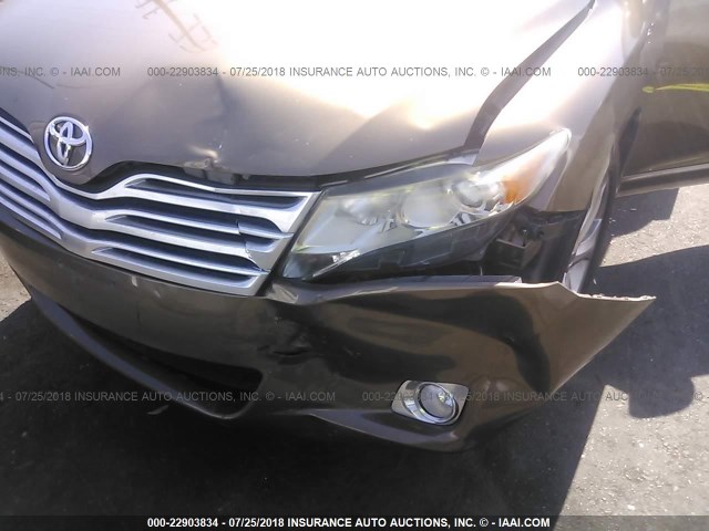 4T3ZK11A29U003912 - 2009 TOYOTA VENZA BROWN photo 6