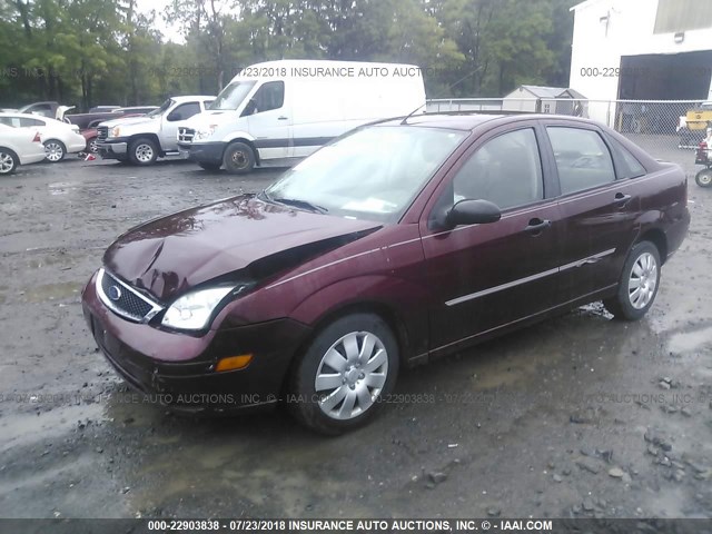 1FAFP34N27W319605 - 2007 FORD FOCUS ZX4/S/SE/SES მუქწითელი ფოტო 2