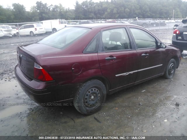 1FAFP34N27W319605 - 2007 FORD FOCUS ZX4/S/SE/SES მუქწითელი ფოტო 4