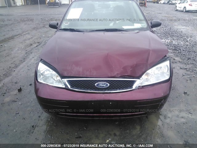 1FAFP34N27W319605 - 2007 FORD FOCUS ZX4/S/SE/SES მუქწითელი ფოტო 6