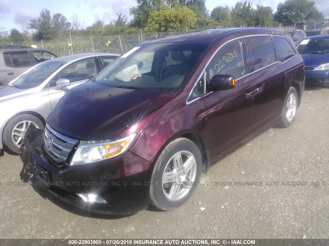 5FNRL5H93CB061458 - 2012 HONDA ODYSSEY TOURING/TOURING ELITE RED photo 2