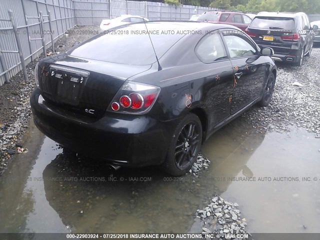 JTKDE3B78A0304640 - 2010 TOYOTA SCION TC BLACK photo 4