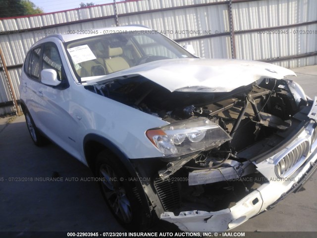 5UXWX9C57E0D32656 - 2014 BMW X3 XDRIVE28I WHITE photo 1