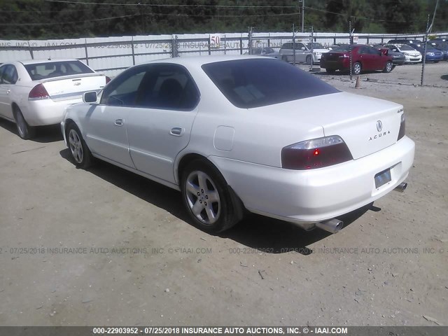 19UUA56852A034037 - 2002 ACURA 3.2TL TYPE-S WHITE photo 3