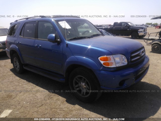 5TDZT38A23S203678 - 2003 TOYOTA SEQUOIA LIMITED BLUE photo 1