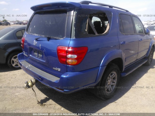 5TDZT38A23S203678 - 2003 TOYOTA SEQUOIA LIMITED BLUE photo 6