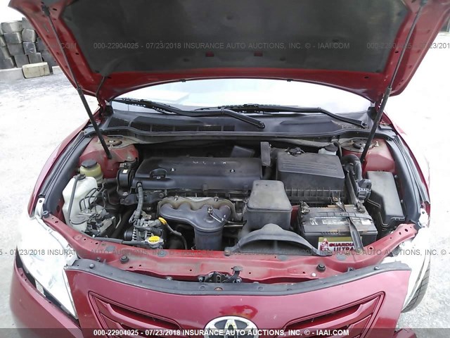 4T1BE46K47U059366 - 2007 TOYOTA CAMRY NEW GENERAT CE/LE/XLE/SE RED photo 10