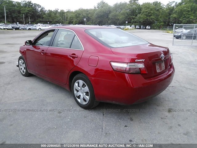 4T1BE46K47U059366 - 2007 TOYOTA CAMRY NEW GENERAT CE/LE/XLE/SE RED photo 3