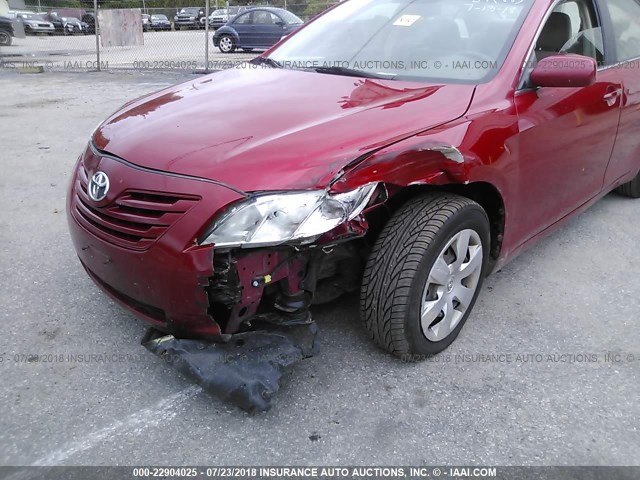 4T1BE46K47U059366 - 2007 TOYOTA CAMRY NEW GENERAT CE/LE/XLE/SE RED photo 6