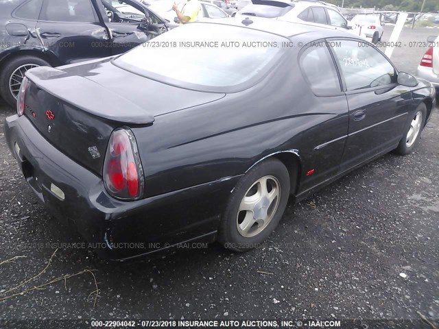 2G1WX12K449398876 - 2004 CHEVROLET MONTE CARLO SS BLACK photo 4