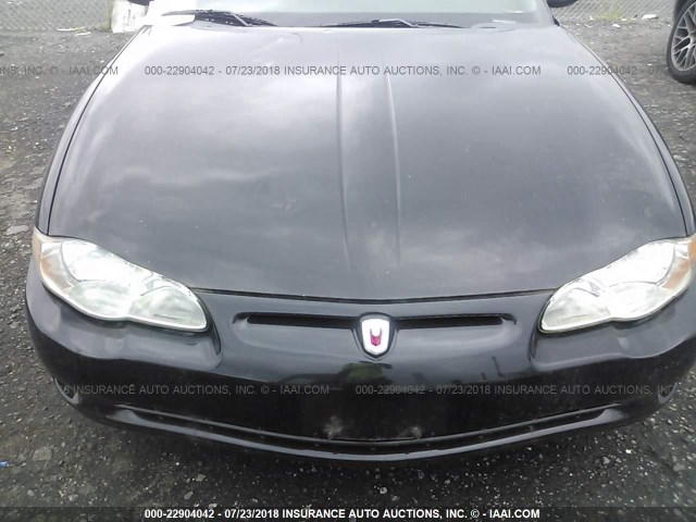 2G1WX12K449398876 - 2004 CHEVROLET MONTE CARLO SS შავი ფოტო 6