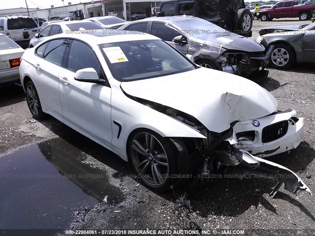 WBA4B1C53FG241413 - 2015 BMW 435 I/GRAN COUPE WHITE photo 1