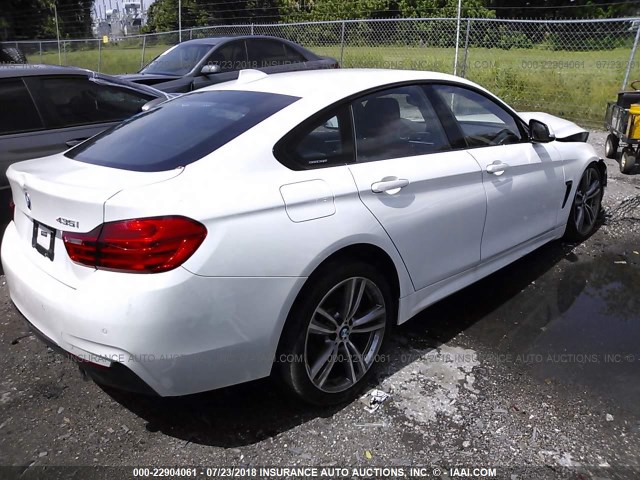 WBA4B1C53FG241413 - 2015 BMW 435 I/GRAN COUPE WHITE photo 4