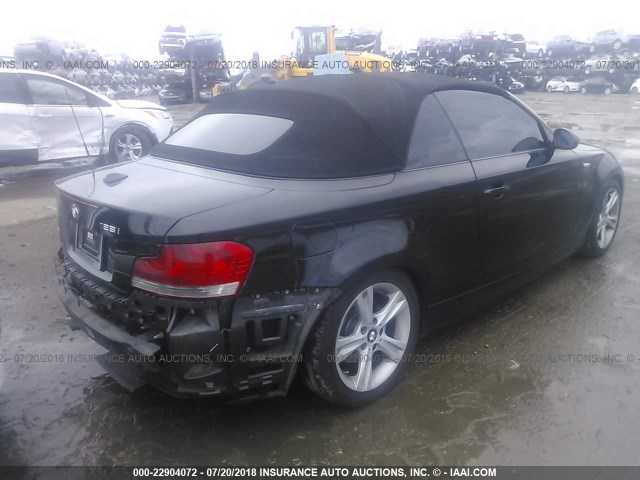 WBAUL73548VJ74495 - 2008 BMW 128 I BLACK photo 4