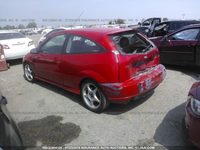 3FAHP39593R163335 - 2003 FORD FOCUS SVT RED photo 3