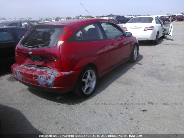 3FAHP39593R163335 - 2003 FORD FOCUS SVT RED photo 4
