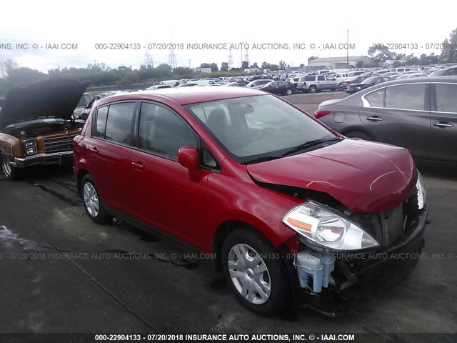 3N1BC1CP4AL380661 - 2010 NISSAN VERSA S/SL RED photo 1