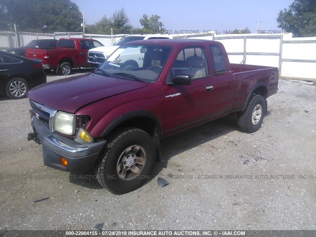 4TASM92N7WZ120615 - 1998 TOYOTA TACOMA XTRACAB PRERUNNER ბურგუნდია ფოტო 2