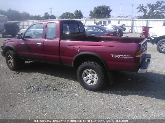 4TASM92N7WZ120615 - 1998 TOYOTA TACOMA XTRACAB PRERUNNER ბურგუნდია ფოტო 3