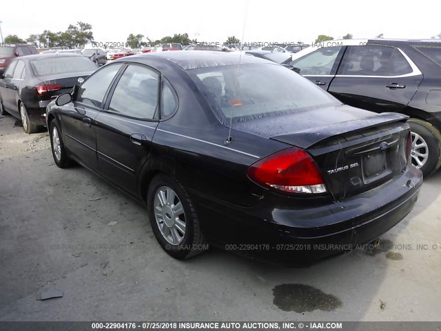 1FAFP56S84A165909 - 2004 FORD TAURUS SEL BLACK photo 3